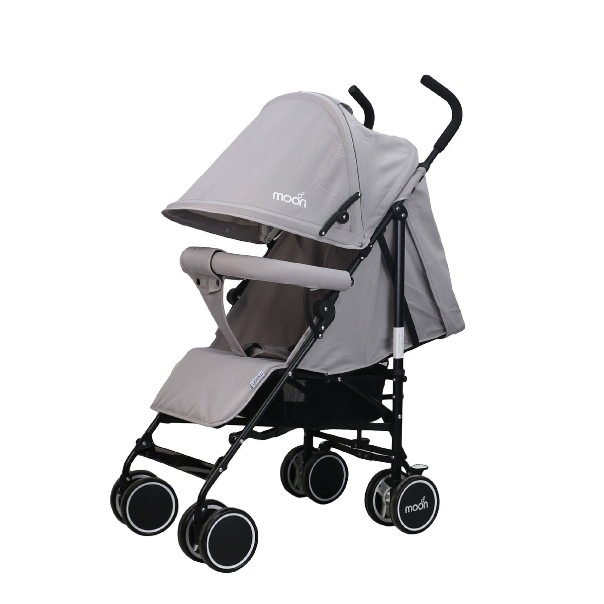 The Moon Brand™ Neo Plus Reisebuggy – Mehrere Sitzpositionen – Bequeme Griffe – Superleicht und kompakt – Hellgrau