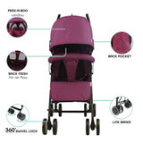 The Moon Brand™ Neo Plus Travel Buggy - Multiple Seating Positions - Comfortable Handles - Super Light and Compact - Purple