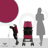 The Moon Brand™ Neo Plus Reisebuggy – Mehrere Sitzpositionen – Bequeme Griffe – Superleicht und kompakt – Dunkelrot