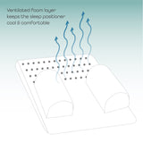 MOON™ Baby Organisch Ademend Slaapsteun - Wit - Ondersteunende en Comfortabele Slaaphulp