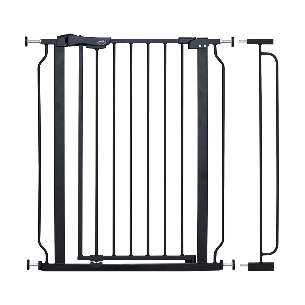 MOON™ Secura Sicherheitstor mit 10 cm Verlängerung - Schwarz - 76-80 cm - Flexibel und sicher für Kinder und Haustiere