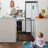 MOON™ Secura Sicherheitstor mit 10 cm Verlängerung - Schwarz - 76-80 cm - Flexibel und sicher für Kinder und Haustiere