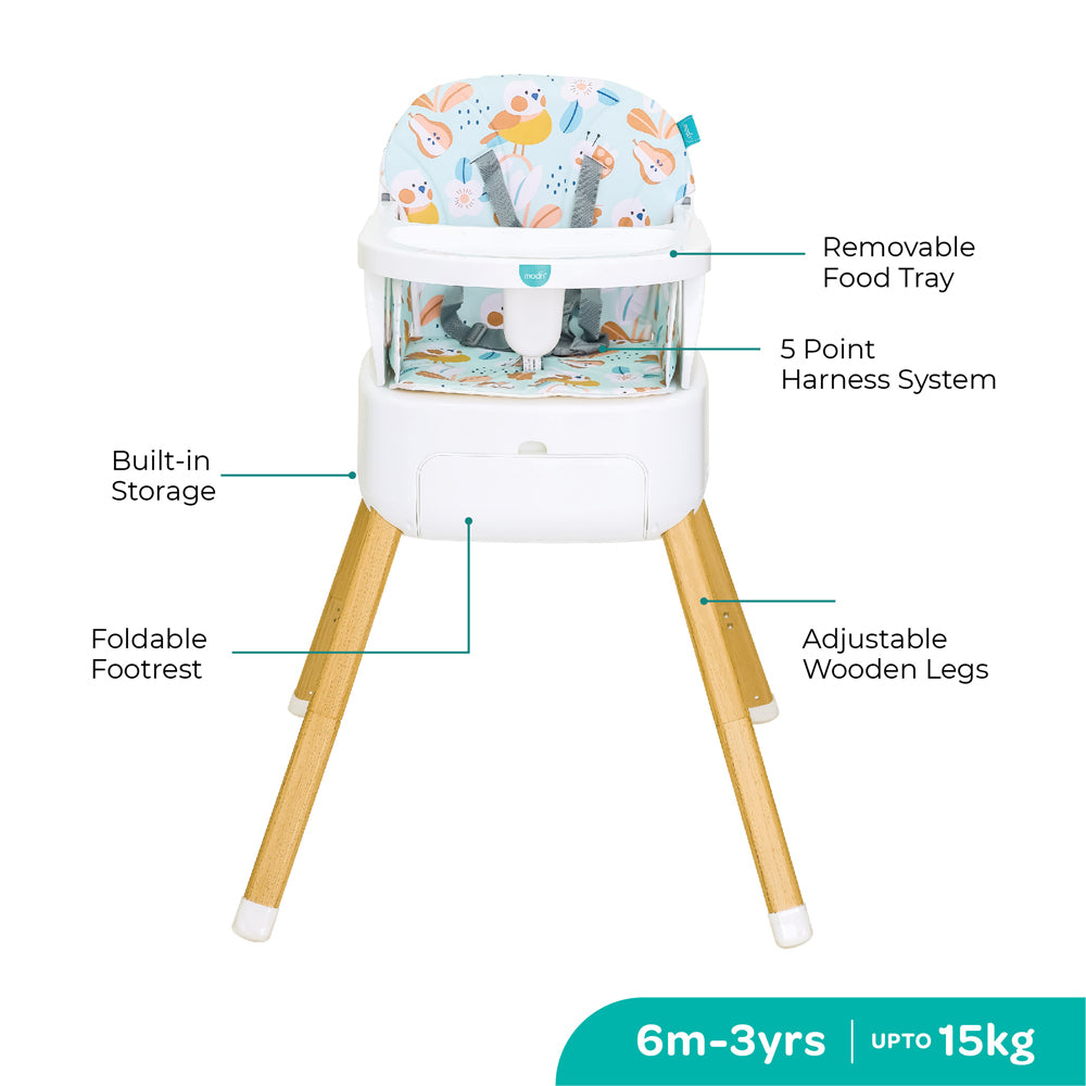 The Moon Brand™ 4-in-1 Kinderstoel - De Complete Oplossing - Blue