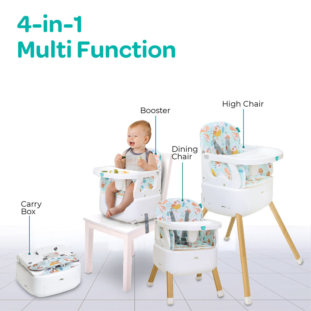 The Moon Brand™ 4-in-1 Kinderstoel - De Complete Oplossing - Blue