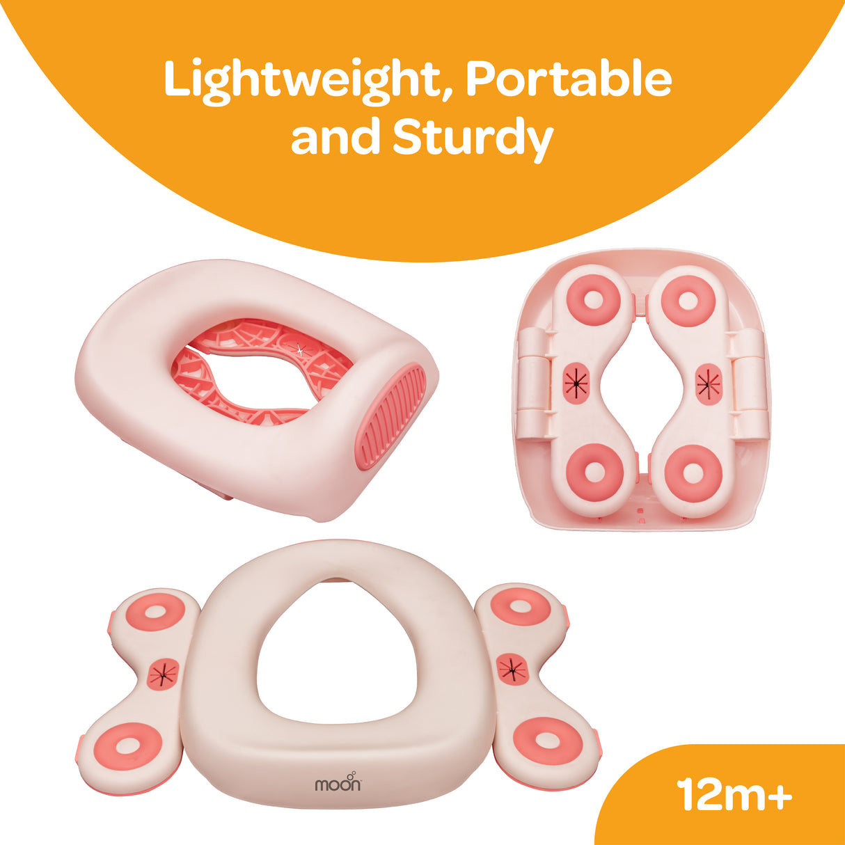 MOON™ Travel Potty Baby - Pink - Lightweight and Portable Potty for on the Go