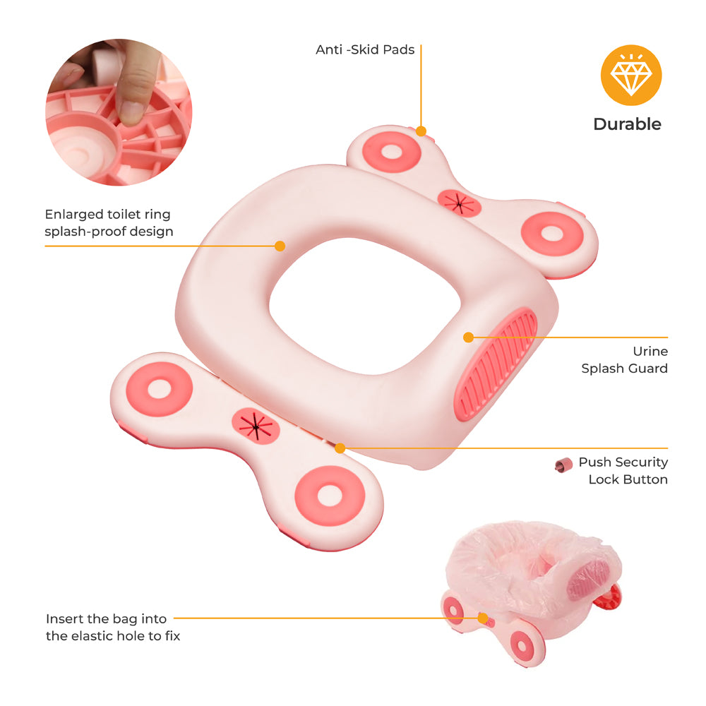 MOON™ Travel Potty Baby - Pink - Lightweight and Portable Potty for on the Go