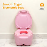 MOON™ Baby Hippo Potty with PU Cushion - Pink - Comfortable and Portable Potty Trainer for Toddlers