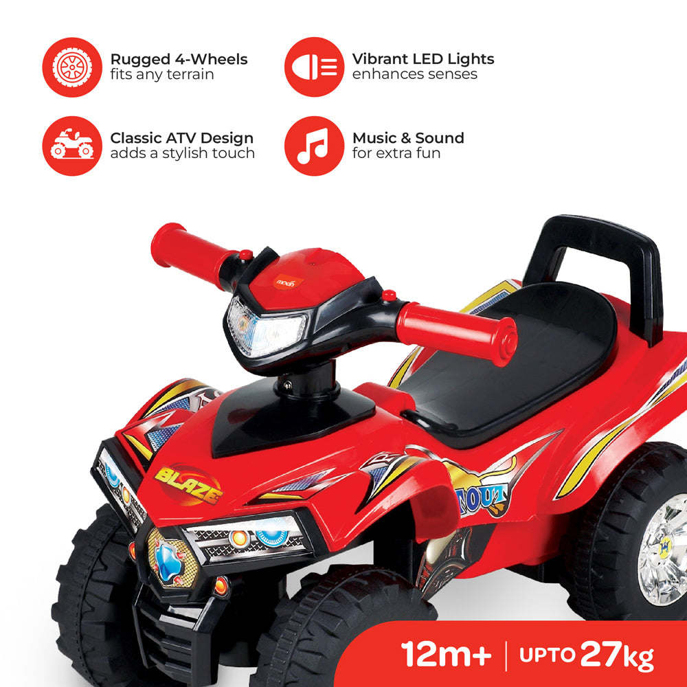 MOON™ Blaze ATV Quad Bike For Kids - Red
