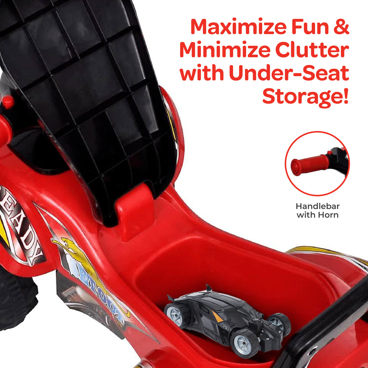 MOON™ Blaze ATV Quad Bike For Kids - Red