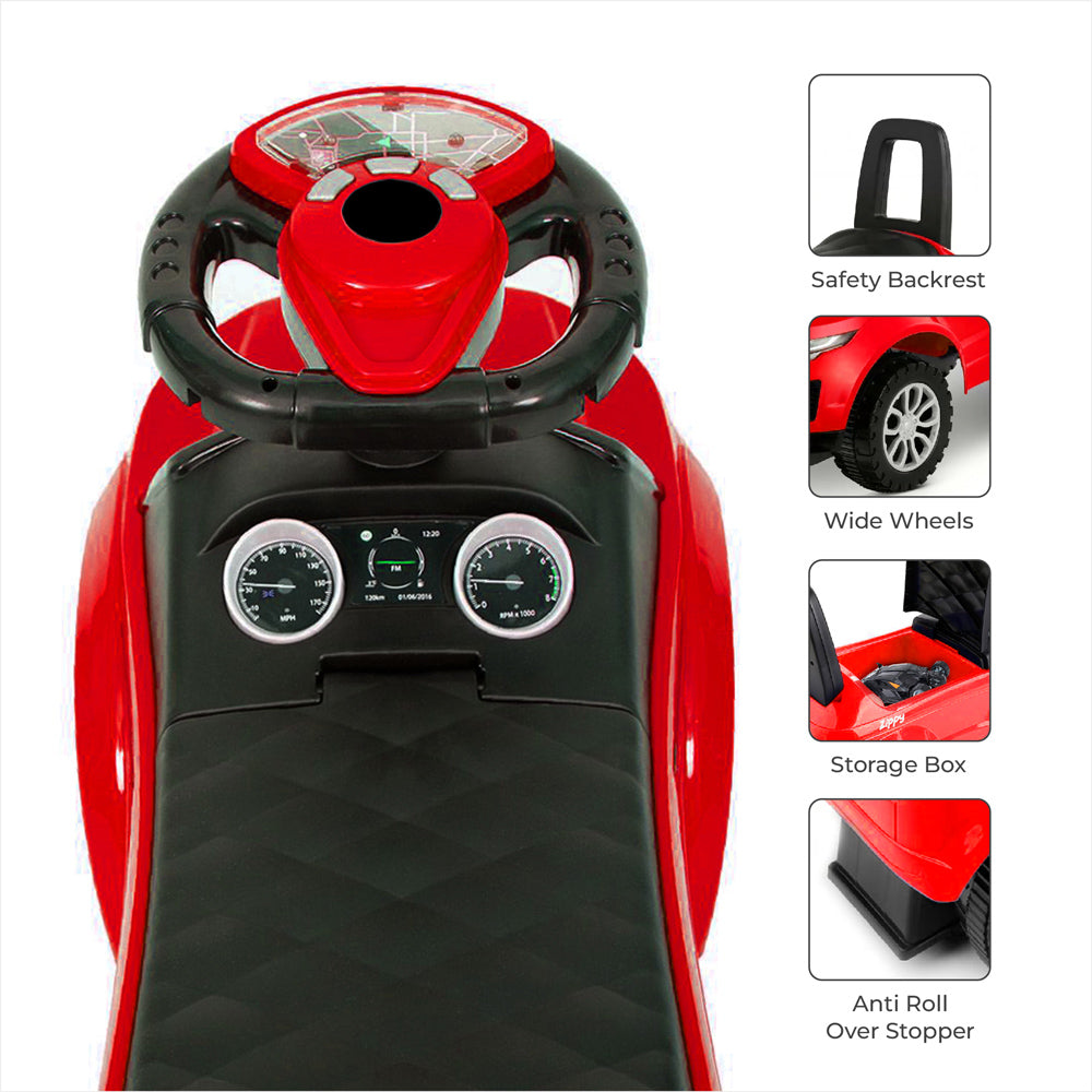 MOON™ Zippy Aufsitz-Sportauto, Rot