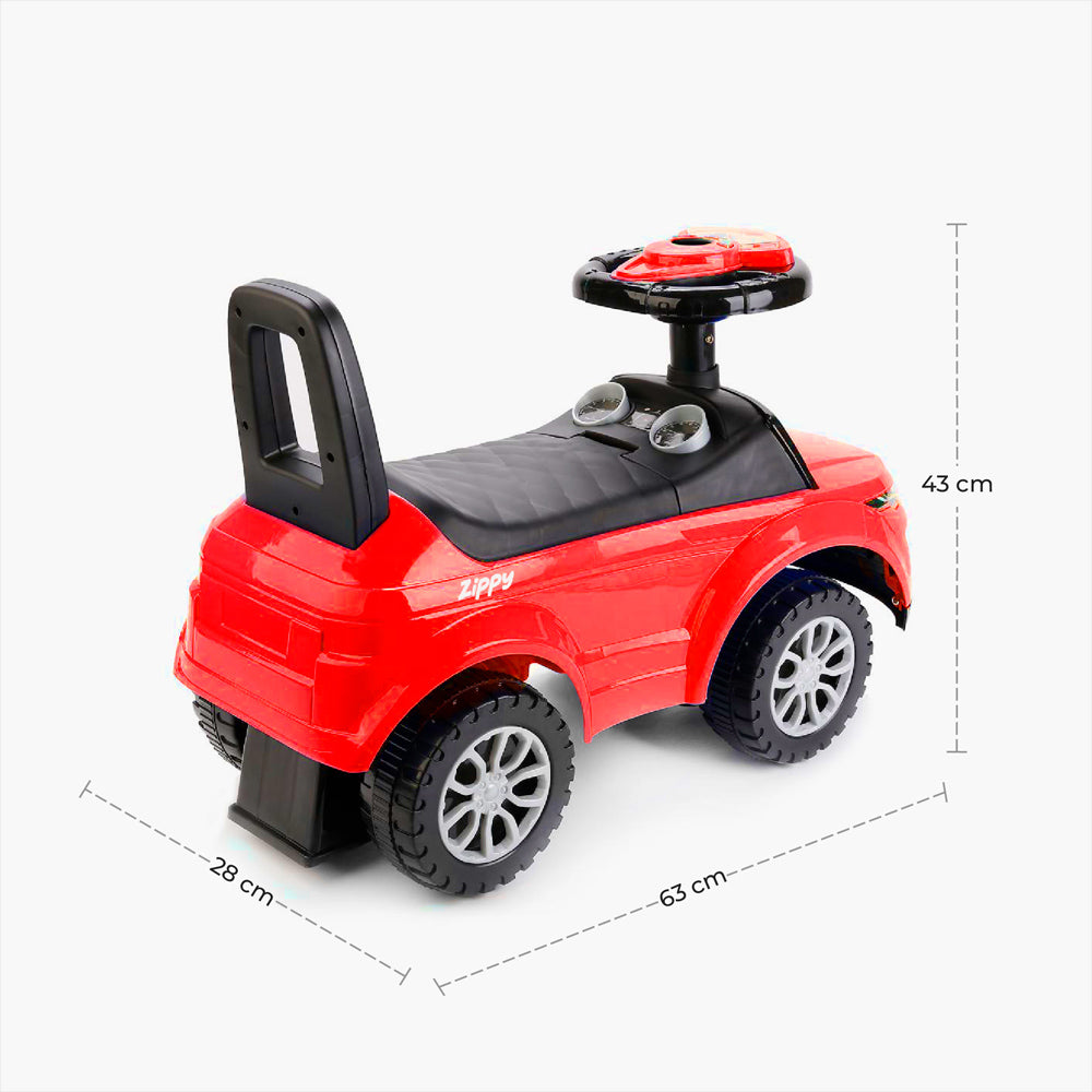 MOON™ Zippy Aufsitz-Sportauto, Rot