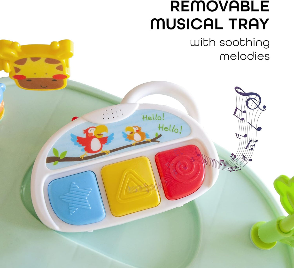 MOON™ Drive With Music Baby Walker - Walking Trainer - Adjustable - Incl. Play and Music Sheet - Grey Forest