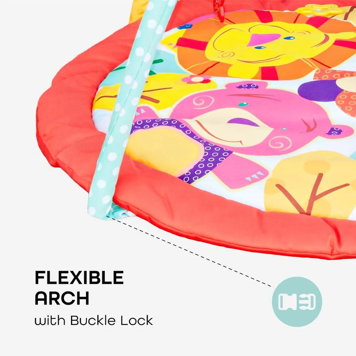 MOON™ Perky - Play Mat - Animal Theme - Removable Arches - Activity Mat