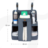 Moon™ Babybed Organizer - Space Saving - Adjustable Straps - Durable - Light Gray