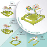 MOON™ Cruise 4-in-1 Walker - Walking Trainer - Adjustable - Incl. Music Box and Spring Base - Green