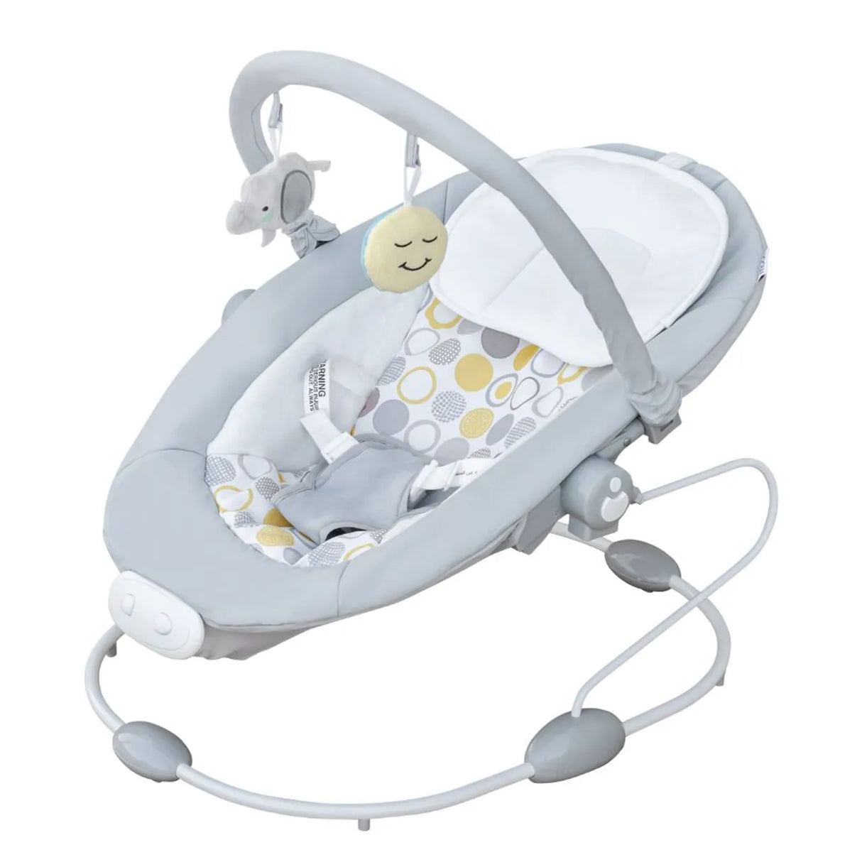 Moon™ Hopper Babywippe - Babyschaukel - Einstellbare Positionen - Spielbogen - Grau