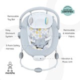 Moon™ Hopper Babywippe - Babyschaukel - Einstellbare Positionen - Spielbogen - Grau