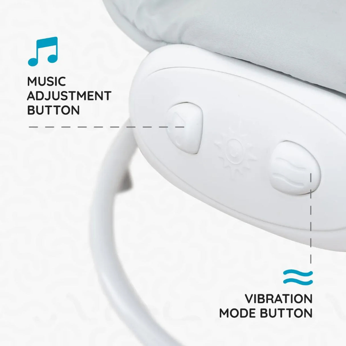 Moon™ Hopper Babywippe - Babyschaukel - Einstellbare Positionen - Spielbogen - Grau