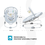 Moon™ Hopper Babywippe - Babyschaukel - Einstellbare Positionen - Spielbogen - Grau