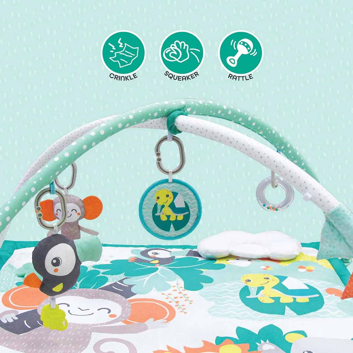MOON™ Jungle Friends Arch Play Mat - Developmental Play Mat