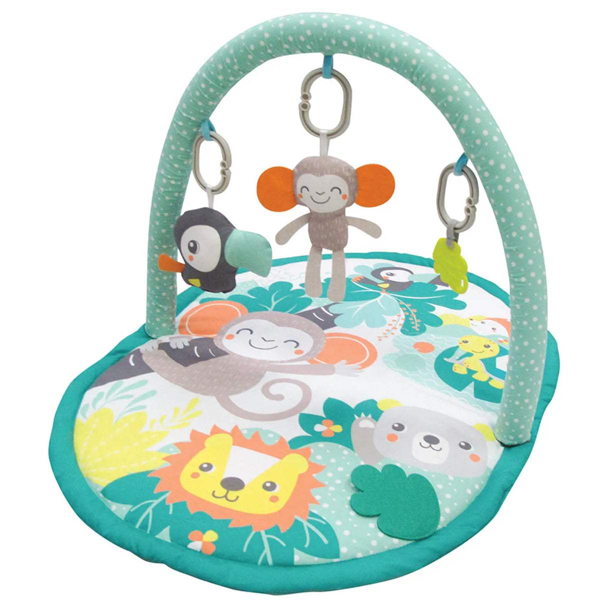 MOON™ Jungle Friends - Play Mat - Animal Theme - Removable Arches - Green Play Mat