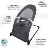 Moon™ Little Hopper Baby Bouncer - Grey - Soft Mesh Fabric - Adjustable Reclining Positions
