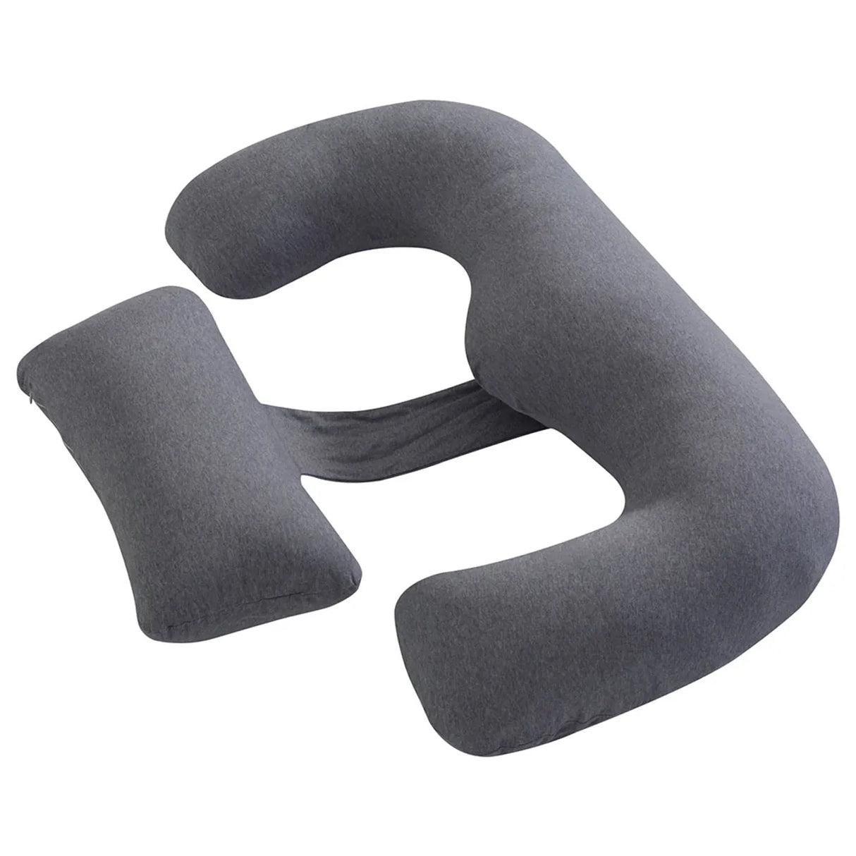 Moon™ Organic XXL Multi Position Pregnancy Pillow - Body Pillow and Nursing Pillow - Grey