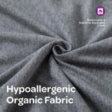 Moon™ Organic XXL J-förmiges Schwangerschaftskissen - Körperkissen und Stillkissen - Grau