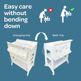 Moon™ Bath & Care - Verschoningstafel - Babybadje - Verzorgingstafel Alles in Een - Luiertafel - Flying Rabbits