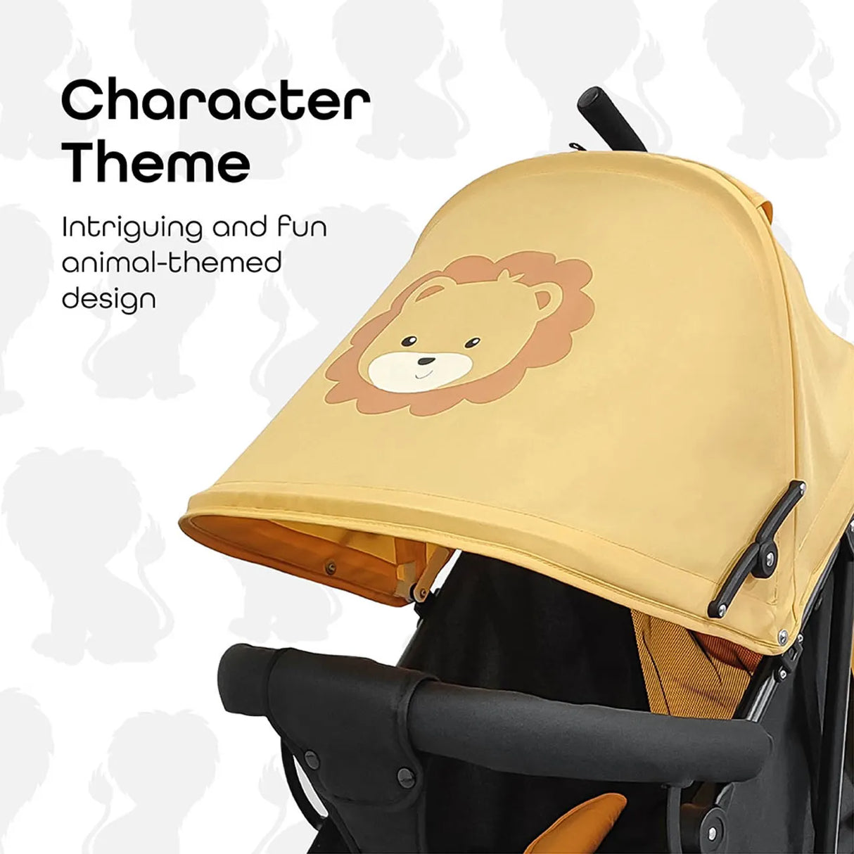 The Moon Brand™ Safari Ultraleichter Kinderwagen – Buggy – Automatisches Zusammenklappen – Löwe