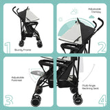 The Moon Brand™ Safari Ultraleichter Kinderwagen – Buggy – Automatisches Zusammenklappen – Panda