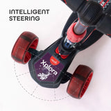 Moon™ Xplora Step Met Zitting en LED-Verlichte Wielen - Verstelbaar en Opvouwbaar -Rood